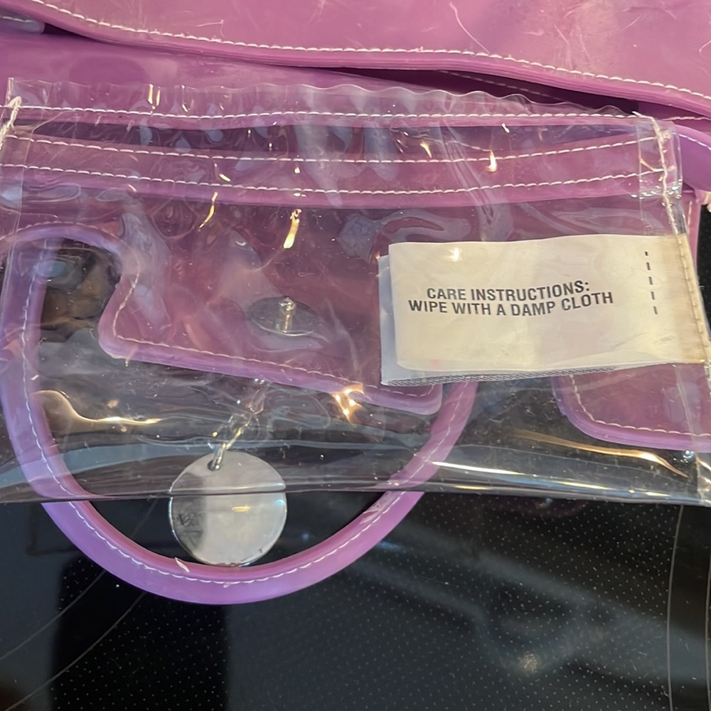 Vintage Y2K Lillian Vernon jelly purse purple handbag pocketbook initial A - Picture 7 of 11